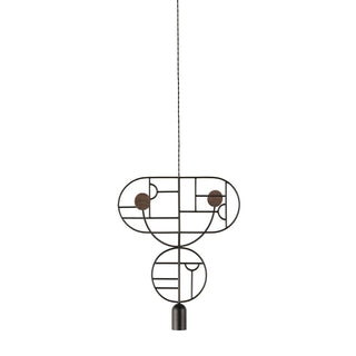 Nomon Wooden Dots pendant lamp graphite structure 2 elements 110 Volt - Buy now on ShopDecor - Discover the best products by NOMON design