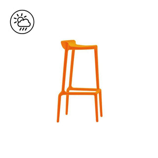 Pedrali Happy 490 plastic stool with seat H.29 17/32 inch - Buy now on ShopDecor - Discover the best products by PEDRALI design