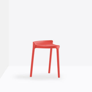 Pedrali Happy 491 plastic stool with seat H.17 3/4 inch Pedrali Red RO400E - Buy now on ShopDecor - Discover the best products by PEDRALI design