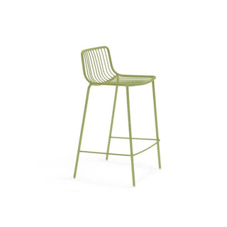 Pedrali Nolita 3657 garden stool with seat H.25 19/32 inch Pedrali Green VE100 - Buy now on ShopDecor - Discover the best products by PEDRALI design