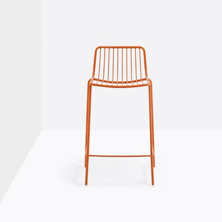 Pedrali Nolita 3657 garden stool with seat H.25 19/32 inch Pedrali Orange AR500E - Buy now on ShopDecor - Discover the best products by PEDRALI design