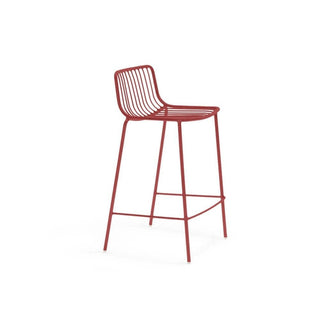 Pedrali Nolita 3657 garden stool with seat H.25 19/32 inch Pedrali Red RO200 - Buy now on ShopDecor - Discover the best products by PEDRALI design