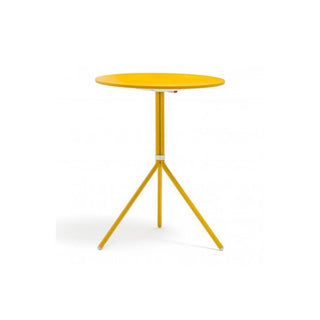 Pedrali Nolita 5453T garden table with tilting top diam.23 5/8 inch Pedrali Yellow GI100E - Buy now on ShopDecor - Discover the best products by PEDRALI design