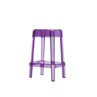 Pedrali Rubik 582 outdoor plastic stool with seat H.25 19/32 inch Pedrali Transparent purple VL - Buy now on ShopDecor - Discover the best products by PEDRALI design