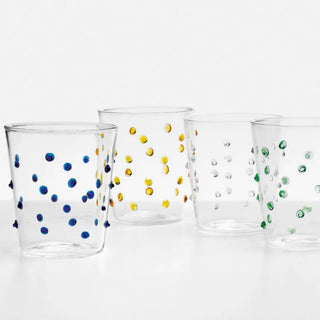 Zafferano Party Tumbler transparent glasses with polka dots - Buy now on ShopDecor - Discover the best products by ZAFFERANO design