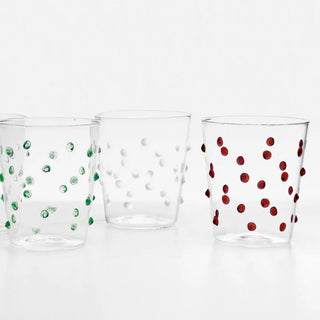 Zafferano Party Set 6 water glasses with polka dots in 6 different colors - Buy now on ShopDecor - Discover the best products by ZAFFERANO design