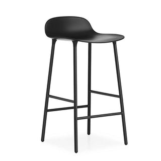 Normann Copenhagen Form steel bar stool with polypropylene seat h. 25 2/3 in. - Buy now on ShopDecor - Discover the best products by NORMANN COPENHAGEN design
