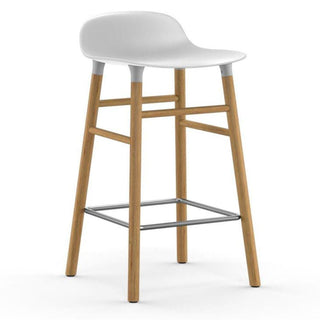 Normann Copenhagen Form oak bar stool with polypropylene seat h. 25 2/3 in. - Buy now on ShopDecor - Discover the best products by NORMANN COPENHAGEN design