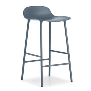 Normann Copenhagen Form steel bar stool with polypropylene seat h. 29 1/2 in. - Buy now on ShopDecor - Discover the best products by NORMANN COPENHAGEN design