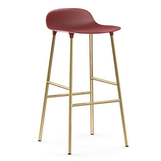 Normann Copenhagen Form brass bar stool with polypropylene seat h. 29 1/2 in. - Buy now on ShopDecor - Discover the best products by NORMANN COPENHAGEN design