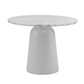 Normann Copenhagen Turn adjustable steel table diam. 21 2/3 in. with marble top - Buy now on ShopDecor - Discover the best products by NORMANN COPENHAGEN design