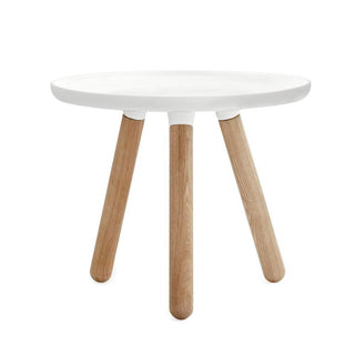 Normann Copenhagen Tablo Small table with plastic top diam. 19 3/4 in. and ash legs - Buy now on ShopDecor - Discover the best products by NORMANN COPENHAGEN design