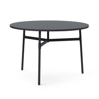 Normann Copenhagen Union table with laminate top diam. 43 1/4 in, h. 29 1/3 in. and steel legs - Buy now on ShopDecor - Discover the best products by NORMANN COPENHAGEN design