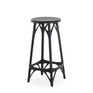 Kartell A.I. stool Light with seat h. 25.60 inch. for indoor/outdoor use Kartell Black NE - Buy now on ShopDecor - Discover the best products by KARTELL design