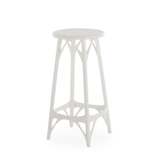Kartell A.I. stool Light with seat h. 25.60 inch. for indoor/outdoor use Kartell White BI - Buy now on ShopDecor - Discover the best products by KARTELL design