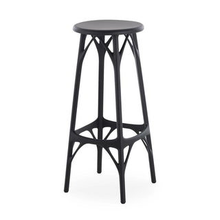 Kartell A.I. stool Light with seat h. 29.53 inch. for indoor/outdoor use Kartell Black NE - Buy now on ShopDecor - Discover the best products by KARTELL design