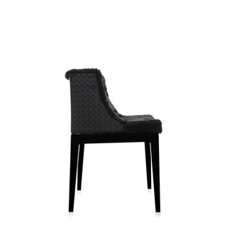 Kartell Mademoiselle Kravitz armchair faux-fur woven fabric with black structure - Buy now on ShopDecor - Discover the best products by KARTELL design