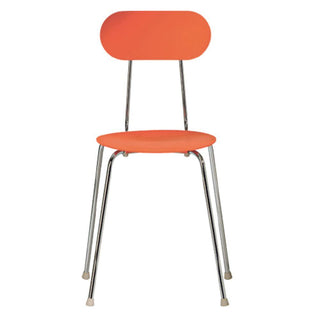 Magis Mariolina polypropylene stackable chair with chromed frame h. 33.46 inch Magis Orange 1085C - Buy now on ShopDecor - Discover the best products by MAGIS design