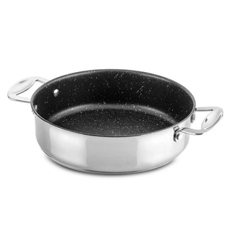 Mepra Glamour Stone frying pan two handles with lid diam. 10 1/4 inch - Buy now on ShopDecor - Discover the best products by MEPRA design
