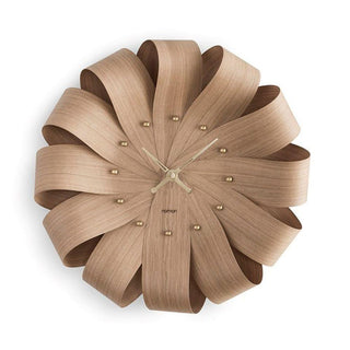 Nomon Brisa Oak wall clock diam. 20.48 inch Brass - Buy now on ShopDecor - Discover the best products by NOMON design