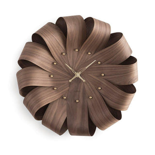 Nomon Brisa Walnut wall clock diam. 20.48 inch Brass - Buy now on ShopDecor - Discover the best products by NOMON design