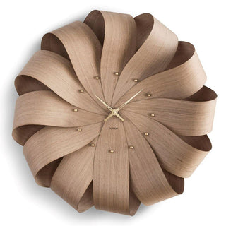 Nomon Brisa XL Oak wall clock diam. 29.53 inch Brass - Buy now on ShopDecor - Discover the best products by NOMON design