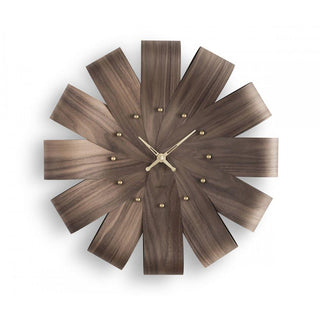 Nomon Ciclo Walnut wall clock diam. 21.66 inch Brass - Buy now on ShopDecor - Discover the best products by NOMON design