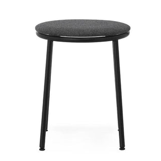 Normann Copenhagen Circa black steel stool with upholstery fabric seat h. 17 2/3 in. - Buy now on ShopDecor - Discover the best products by NORMANN COPENHAGEN design