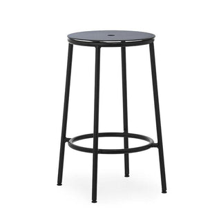 Normann Copenhagen Circa black steel stool h. 25 2/3 in. - Buy now on ShopDecor - Discover the best products by NORMANN COPENHAGEN design