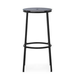 Normann Copenhagen Circa black steel stool h. 29 1/2 in. - Buy now on ShopDecor - Discover the best products by NORMANN COPENHAGEN design