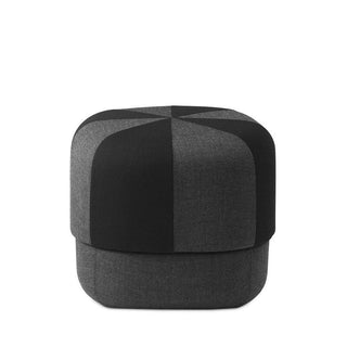Normann Copenhagen Circus Duo Small fabric pouf 18 1/8x18 1/8in. with h.15 3/4 in. Normann Copenhagen Circus Duo Black - Buy now on ShopDecor - Discover the best products by NORMANN COPENHAGEN design