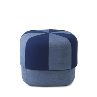 Normann Copenhagen Circus Duo Small fabric pouf 18 1/8x18 1/8in. with h.15 3/4 in. Normann Copenhagen Circus Duo Blue - Buy now on ShopDecor - Discover the best products by NORMANN COPENHAGEN design