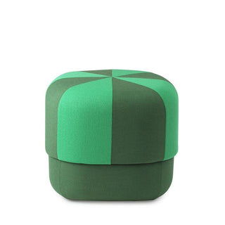 Normann Copenhagen Circus Duo Small fabric pouf 18 1/8x18 1/8in. with h.15 3/4 in. Normann Copenhagen Circus Duo Green - Buy now on ShopDecor - Discover the best products by NORMANN COPENHAGEN design