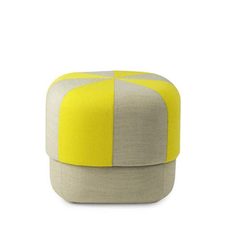 Normann Copenhagen Circus Duo Small fabric pouf 18 1/8x18 1/8in. with h.15 3/4 in. Normann Copenhagen Circus Duo Yellow - Buy now on ShopDecor - Discover the best products by NORMANN COPENHAGEN design