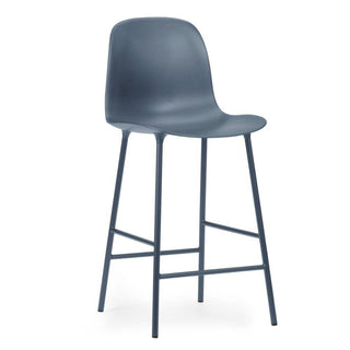 Normann Copenhagen Form steel bar chair with polypropylene seat h. 25 2/3 in. Normann Copenhagen Form Blue - Buy now on ShopDecor - Discover the best products by NORMANN COPENHAGEN design