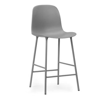 Normann Copenhagen Form steel bar chair with polypropylene seat h. 25 2/3 in. Normann Copenhagen Form Grey - Buy now on ShopDecor - Discover the best products by NORMANN COPENHAGEN design