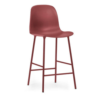 Normann Copenhagen Form steel bar chair with polypropylene seat h. 25 2/3 in. Normann Copenhagen Form Red - Buy now on ShopDecor - Discover the best products by NORMANN COPENHAGEN design