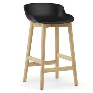 Normann Copenhagen Hyg oak bar stool with polypropylene seat h. 25 2/3 in. Normann Copenhagen Hyg Black - Buy now on ShopDecor - Discover the best products by NORMANN COPENHAGEN design