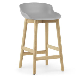 Normann Copenhagen Hyg oak bar stool with polypropylene seat h. 25 2/3 in. Normann Copenhagen Hyg Grey - Buy now on ShopDecor - Discover the best products by NORMANN COPENHAGEN design