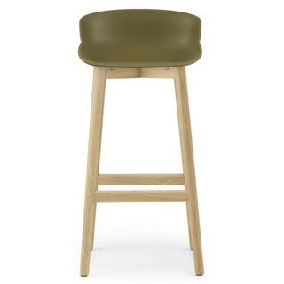 Normann Copenhagen Hyg oak bar stool with polypropylene seat h. 29 1/2 in. - Buy now on ShopDecor - Discover the best products by NORMANN COPENHAGEN design