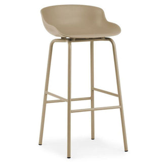Normann Copenhagen Hyg steel bar stool with polypropylene seat h. 29 1/2 in. Normann Copenhagen Hyg Sand - Buy now on ShopDecor - Discover the best products by NORMANN COPENHAGEN design
