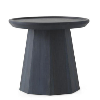 Normann Copenhagen Pine Small wooden table diam. 17 2/3 in. Normann Copenhagen Pine Dark Blue - Buy now on ShopDecor - Discover the best products by NORMANN COPENHAGEN design