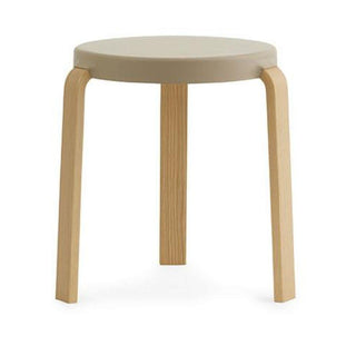 Normann Copenhagen Tap polypropylene stool with oak legs h. 17 in. Normann Copenhagen Tap Sand - Buy now on ShopDecor - Discover the best products by NORMANN COPENHAGEN design