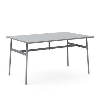 Normann Copenhagen Union table with laminate top 55 1/8x35 1/2 in. and steel legs Normann Copenhagen Union Grey - Buy now on ShopDecor - Discover the best products by NORMANN COPENHAGEN design