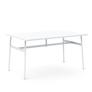Normann Copenhagen Union table with laminate top 55 1/8x35 1/2 in. and steel legs Normann Copenhagen Union White - Buy now on ShopDecor - Discover the best products by NORMANN COPENHAGEN design