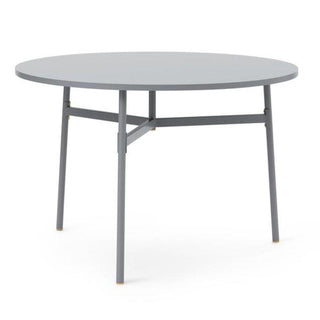 Normann Copenhagen Union table with laminate top diam. 43 1/4 in, h. 29 1/3 in. and steel legs Normann Copenhagen Union Grey - Buy now on ShopDecor - Discover the best products by NORMANN COPENHAGEN design