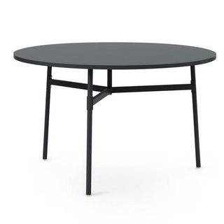 Normann Copenhagen Union table with laminate top diam. 47 1/4 in, h. 29 1/3 in. and steel legs Normann Copenhagen Union Black - Buy now on ShopDecor - Discover the best products by NORMANN COPENHAGEN design