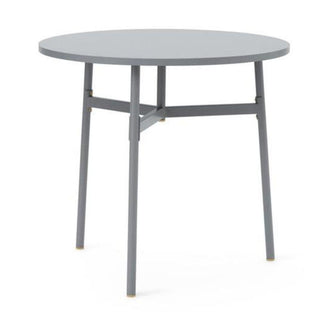 Normann Copenhagen Union table with laminate top diam. 31 1/2 in, h. 29 1/3 in. and steel legs Normann Copenhagen Union Grey - Buy now on ShopDecor - Discover the best products by NORMANN COPENHAGEN design