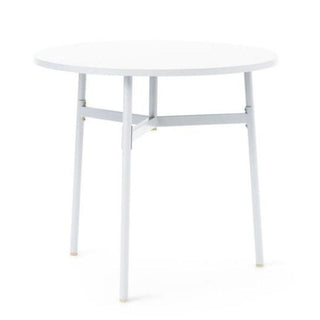 Normann Copenhagen Union table with laminate top diam. 31 1/2 in, h. 29 1/3 in. and steel legs Normann Copenhagen Union White - Buy now on ShopDecor - Discover the best products by NORMANN COPENHAGEN design