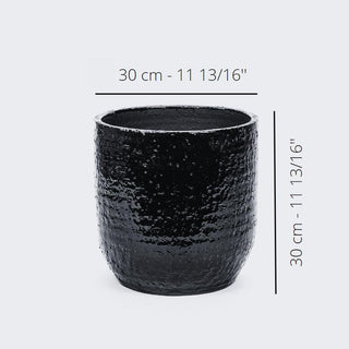 Serax Glazed Shades flower pot regular border black brown S h. 11 13/16 inch - Buy now on ShopDecor - Discover the best products by SERAX design